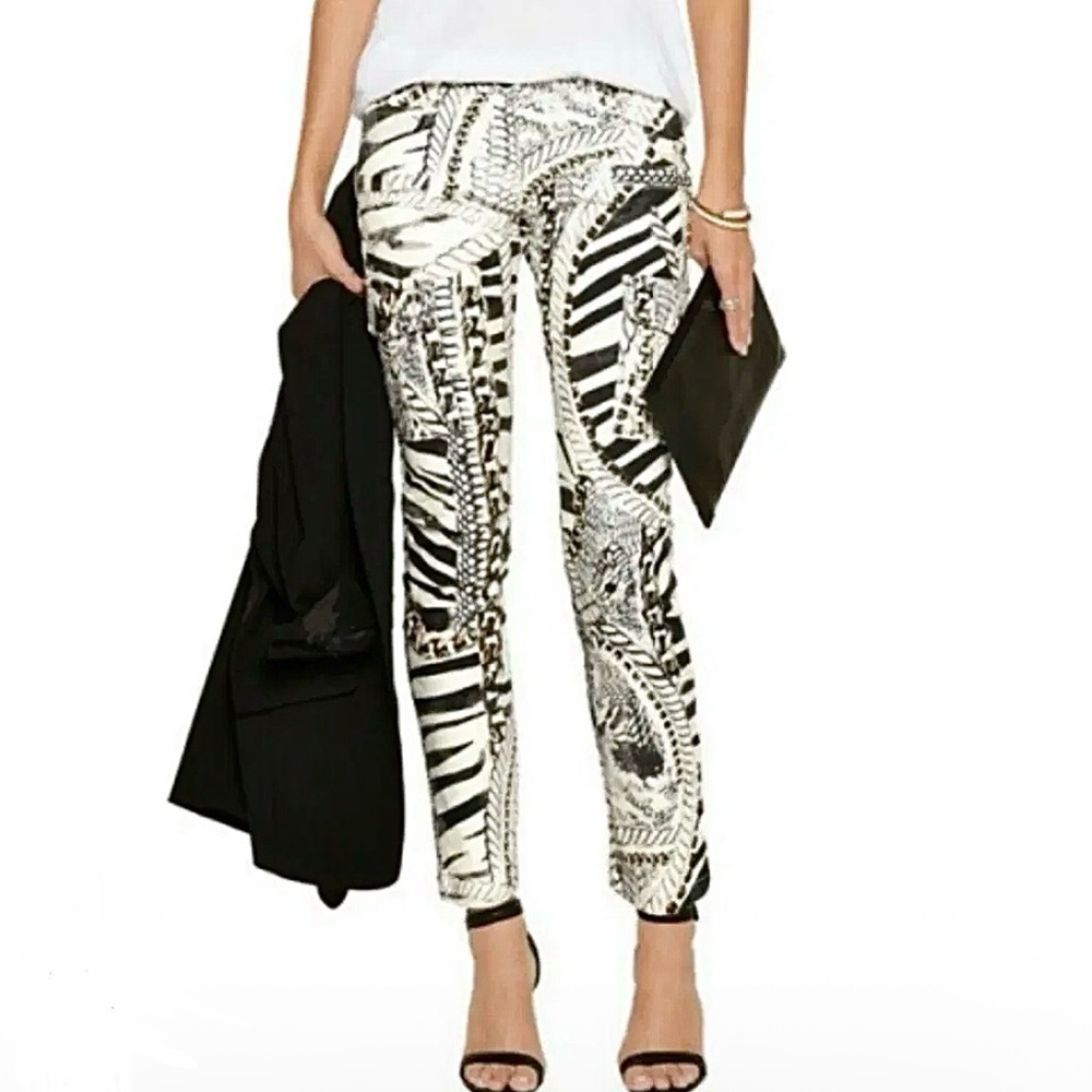 NWOT Pierre Balmain Black and White Print Jean